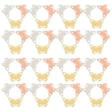50 Pcs Wooden Decorative Labels Butterfly Cutouts Ornaments Gift Tags