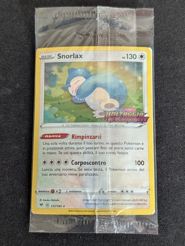 Italian Exclusive Snorlax 131/185 Vivid Voltage Stamped Promo SEALED