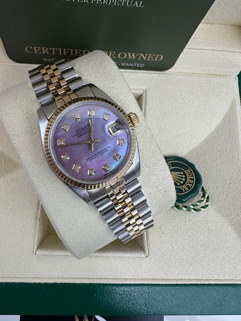 ROLEX CERTIFIED STUNNING DATEJUST STEEL AND
