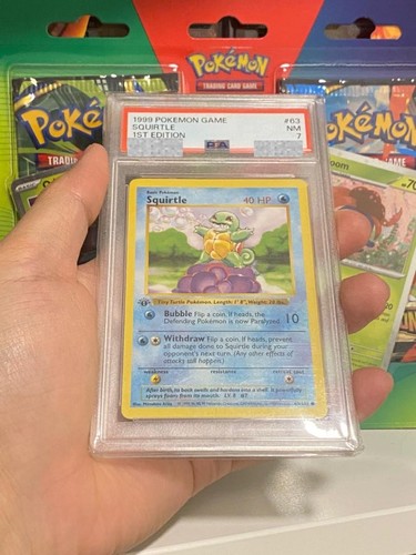 1999 POKEMON BASE SET 1ST EDITION #63 SQUIRTLE PSA 7