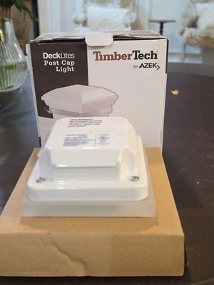 TimberTech 4 in. x 4 in. LED Post Cap Light, Frosted White - Image 1 of 4