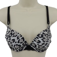 Maidenform 34B Sweet Nothings Bra Style 08104 Animal Print Black Lace Underwire