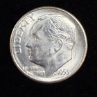 1955-S UNC Roosevelt Dime 90% Silver - Uncirculated Condition A6-8