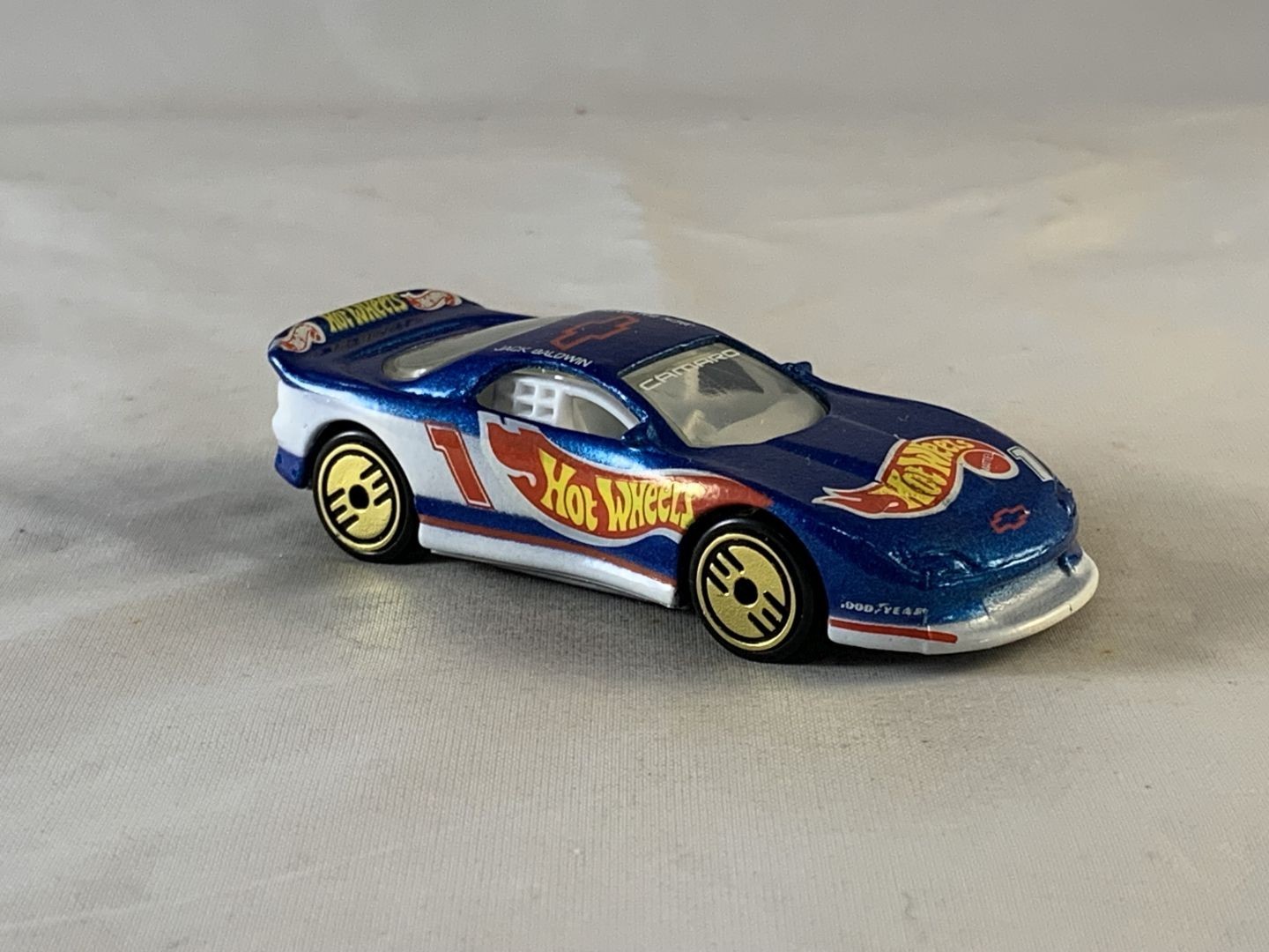 Hot Wheels 1993 Camaro 1994 Mainline #242 Jack Baldwin Blue Gold UHs