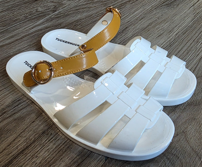 white flat dress sandals Comfortable Leather Cushioned Greek Ankle Strap Dressy Sandals Gladiator Buckle Strap Sandals Classy White Summer Shoe making each step safer and more stable Tuckernuck Riley White Slip On