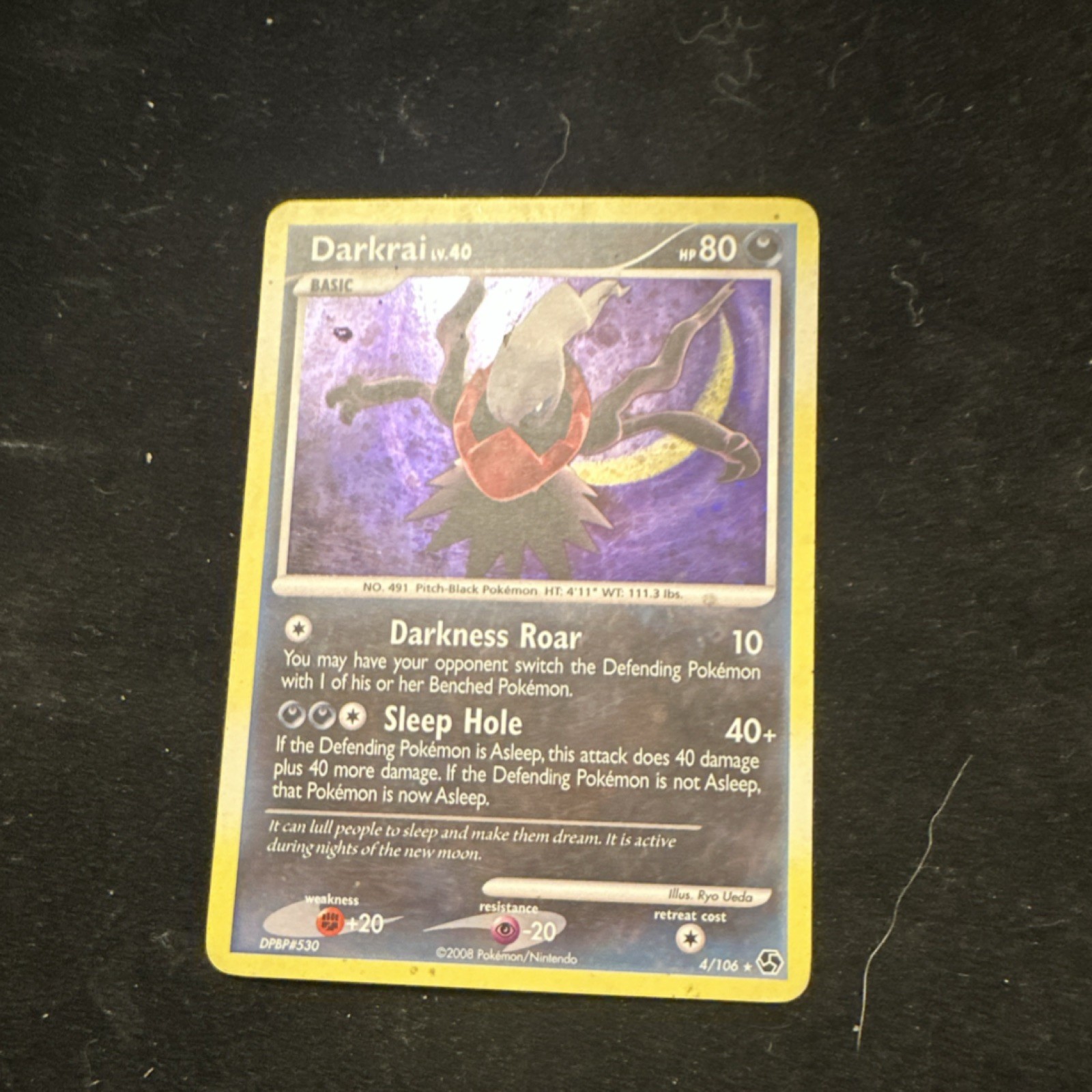 Darkrai LV.40 4/106 Pokemon Great Encounters Rare Holo