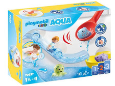 PLAYMOBIL 1.2.3 Aqua 70637 Fangspaß mit Meerestierchen, Badewannenspielzeug für 