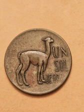 1968 🇵🇪 PERU PERUVIAN ONE 1 SOL de ORO WORLD COIN KM248 VG-F DETAIL FREE SHIP