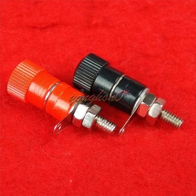 New 2PCS Small speaker Audio Cable Binding Posts Insulated Banana Plug *tn