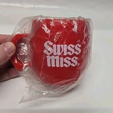Vintage SWISS MISS Hot Cocoa Cup Mug Plastic  Red In Color New