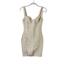 SHEIN womens sz L blush pink bodycon bandage style knit sleeveless bustier dress