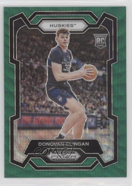 2024-25 Panini Prizm Draft Picks Green Wave Donovan Clingan #95 Rookie RC 1kx5