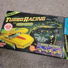 Tyco Turbo Racing Nite Glow Slot Car Set 1995 Sealed Contents Incomplete