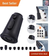 Versatile Kitchen Spray Head - 3 Function with 9 Adapters for Popular Faucets