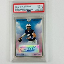 2025 Pulse Meridian Drew Allar Atmosphere Sigs Aqua AT-DA 9/25 PSA 9 Auto 10