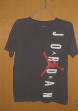 Jordan Brand Jumpman Boys Girls Kids L(12-13yrs)Black Vertical Graphic T-Shirt