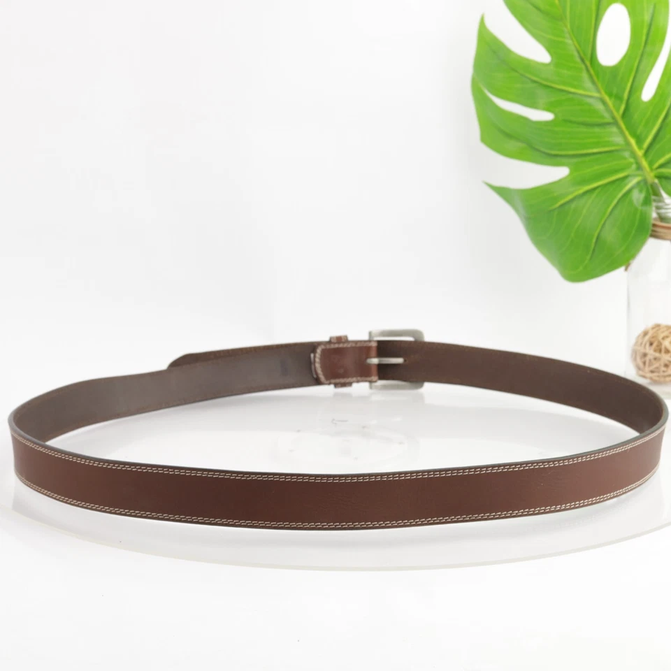 Cinturón Timberland PRO Hombre Talla 52 3XL Cuero Marrón 1 1/2" Ancho Informal Trabajo Foto 4 de 4