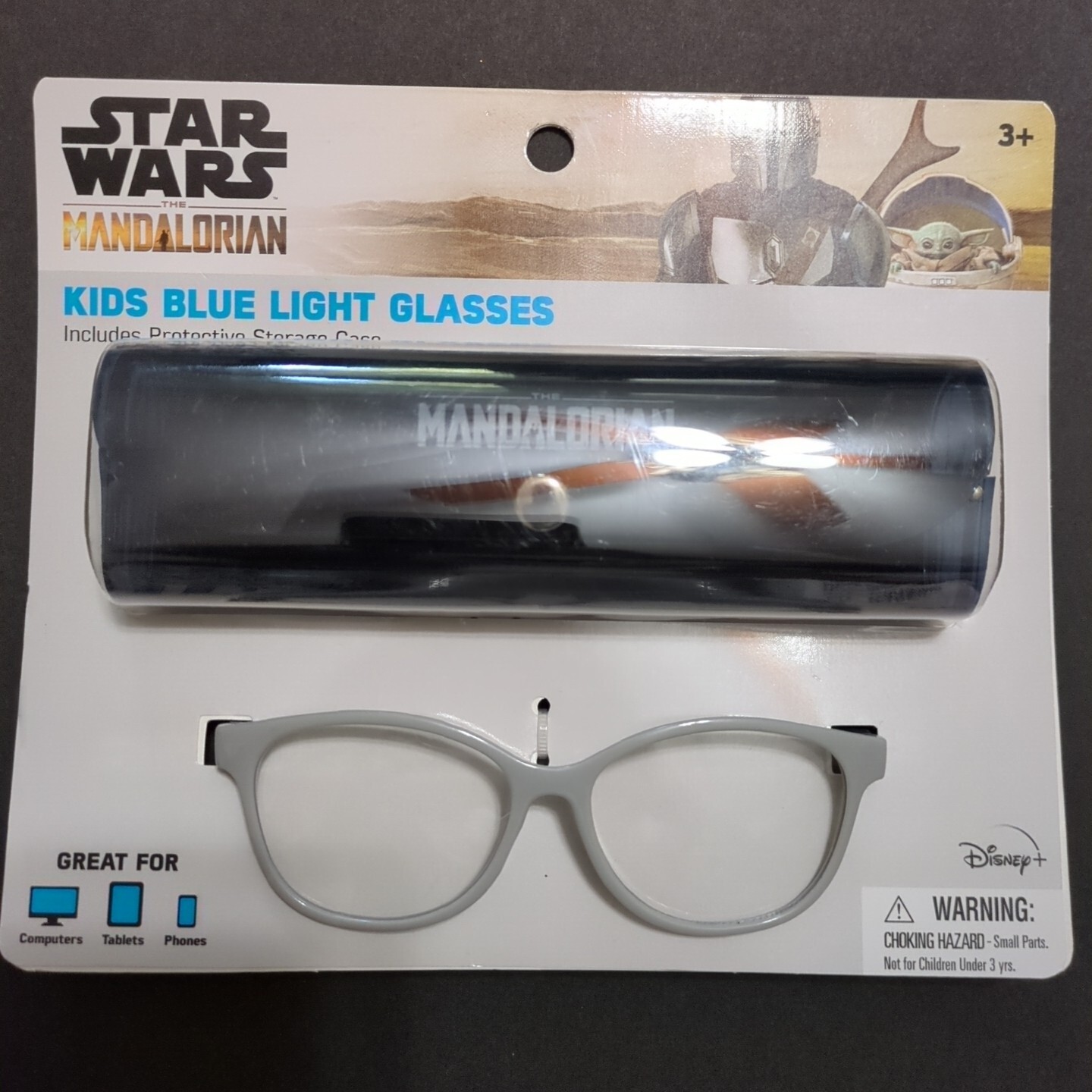 Blue Light Glasses Star Wars The Mandalorian Kids with Baby Yoda with Case NIP-image