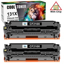 2 PK CF210A 131A Black Toner Cartridges For HP Color Laserjet Pro 200 MFP M276nw