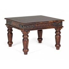 Petite Table De Sofa Salon Carré Bois Acacia Moderne Design Jaipur 60X60