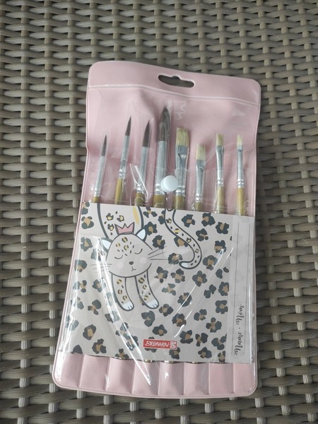 Brunnen Pinselset Cats 8 Pinsel Haarpinsel 4 6 8 12 Borstenpinsel 4 6 8 12-image