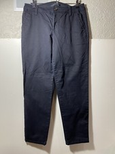 LIZ CLAIBORNE SZ 10 Womens Pants Black Stretch Button Zip Up Cotton Spandex GUC