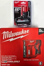 NEW Milwaukee 2447-20 M12 Cordless Compact 3/8" Crown Stapler, 1) 5.0 AH Battery