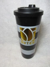 Dutch Bros Coffee Tulip Logo "It's All Good" White/Black Tumbler Travel Mug GUC