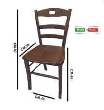 SEDIA LORY NEW NOCE CON SCHIENALE LEGNO MASSELLO RISTORANTE PIZZERIA CASA 2 2024