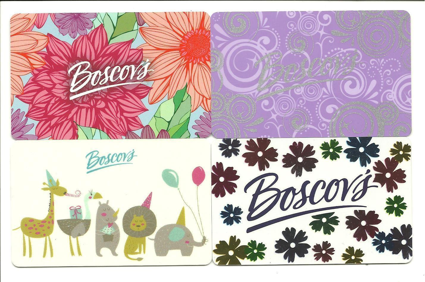 Lot (4) Boscov's Gift Cards No Value Collectible Flowers Animals eBay