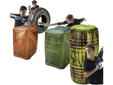 Bunkr Battle Zone Battle Royal Pack Inflatable Crate, Tire, & Barrel, NBL (NIB)