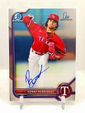 2022 Bowman Chrome 1st Ronny Henriquez Base Auto Rangers ROOKIE RC Autograph C2
