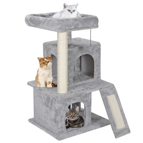 Cat Tree Tower 34" STURDY Activity Center Large Playing House Condo For Rest & S - Afbeelding 1 van 10