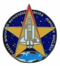 PIN Winco OFFICIAL NASA Space Shuttle STS-52 COLUMBIA vtg Cloisonne enamel