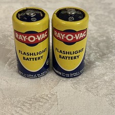 VINTAGE RAYOVAC C BATTERIES PAIR