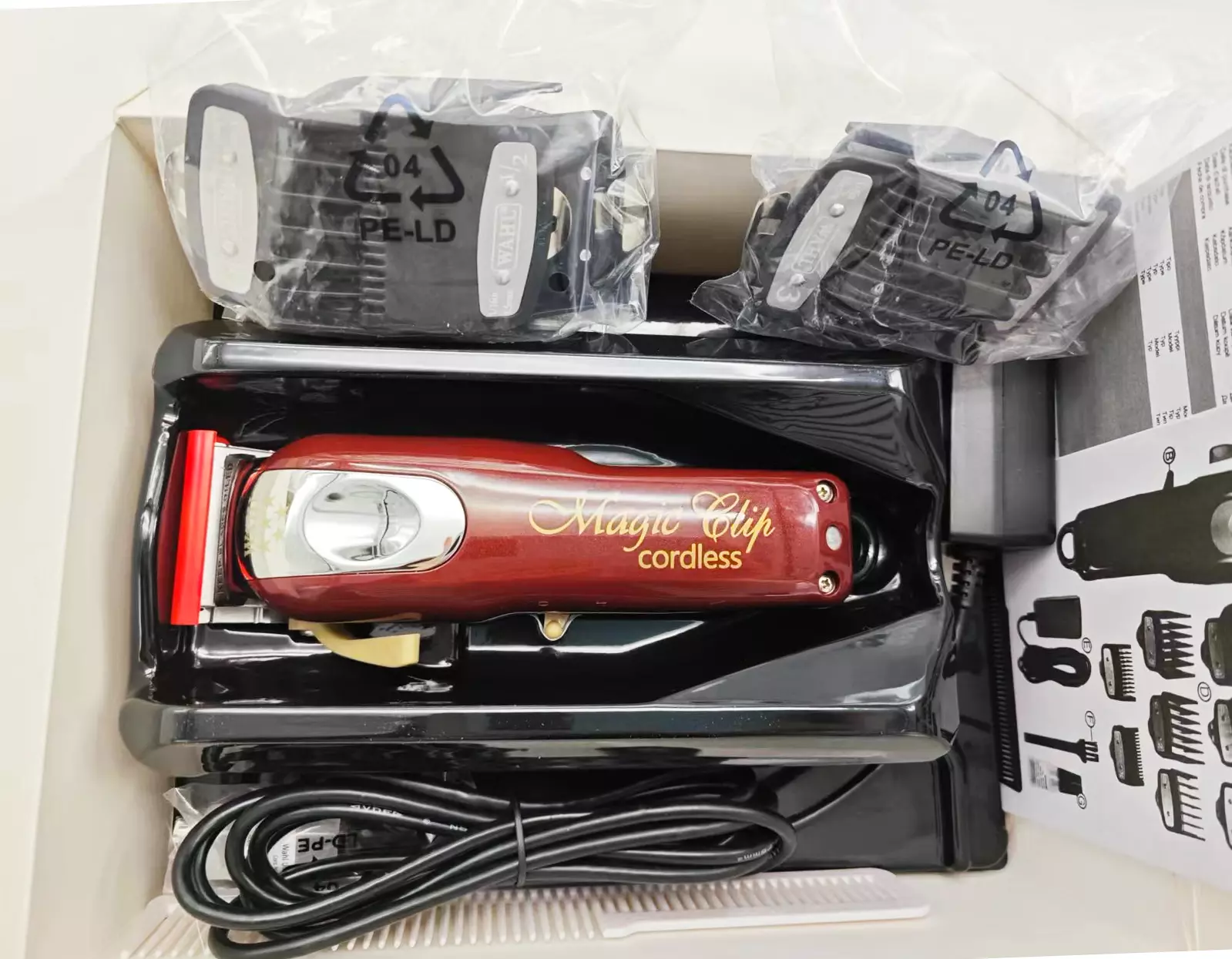 New Red Wahl Professional 5 Star Edition Gold Cordless Magic Clip 8148-100 New Red Wahl Professional 5 Star Edition Gold Cordless Magic Clip 8148-100