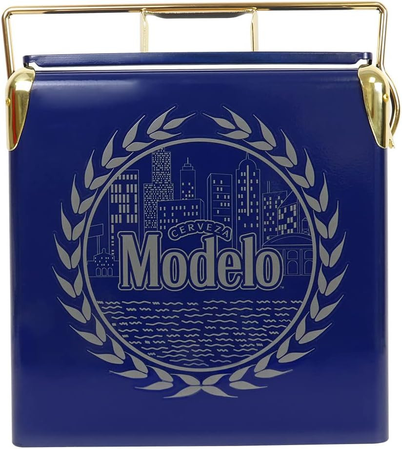 Modelo Retro Ice Chest Cooler with Bottle Opener 13L (14 Qt), 18 Can Capacity, B