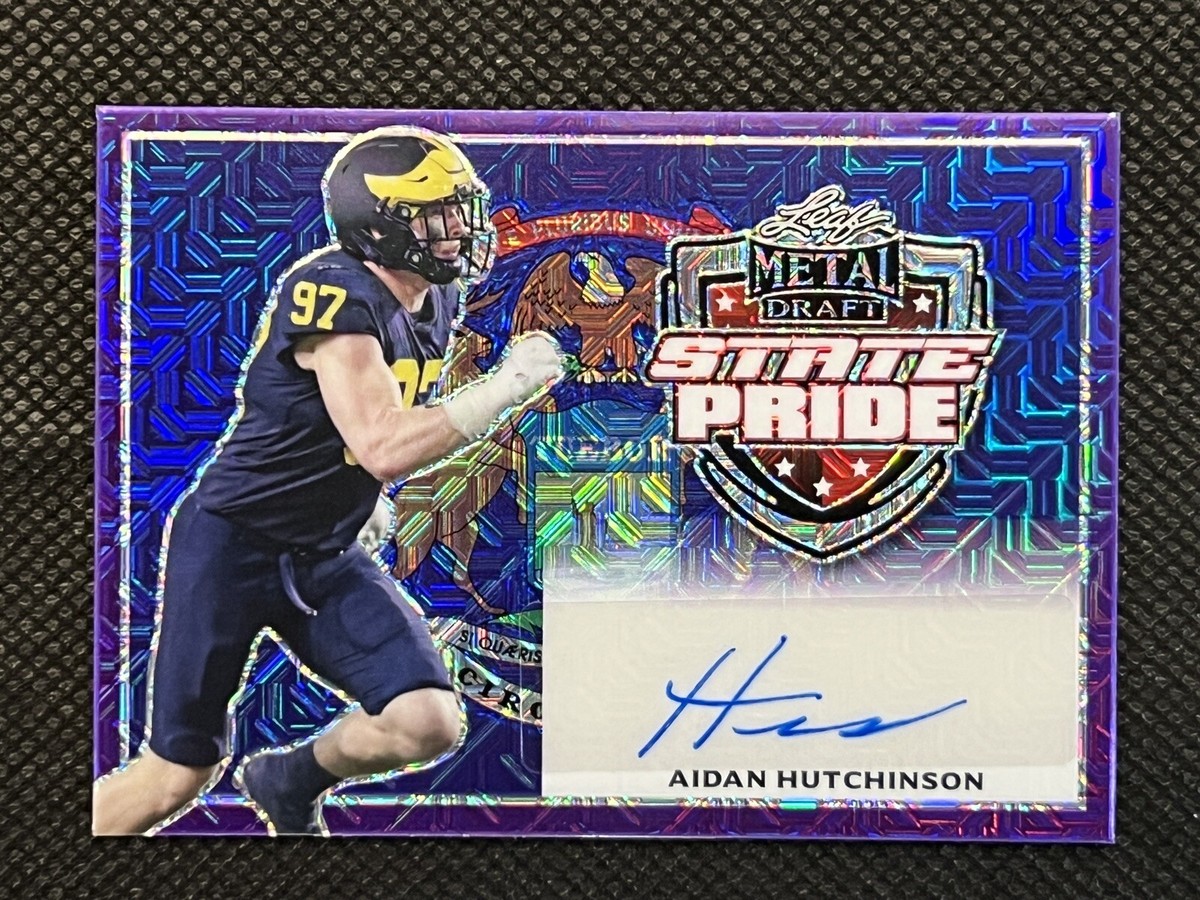 2022 Aidan Hutchinson Leaf Metal Draft State Pride Mojo
