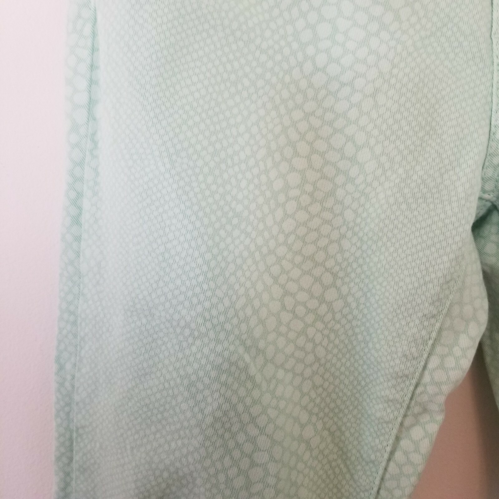 Massimo Dutti Aqua Blue Patterned Jeans Sz 6 image 5