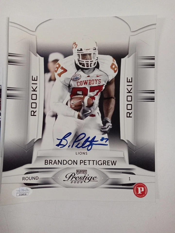 Brandon Pettigrew Signed 8x10 Photography JSA - ** # - Image 2 of 4