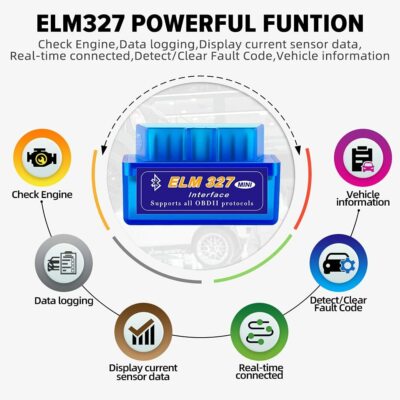ELM327 V1.5 Diagnosegeräte OBD Scanner Codeleser Bluetooth für Android DE