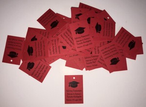 Bigliettini Confetti Per Laurea Rossi Cm 3x4 5 Ebay