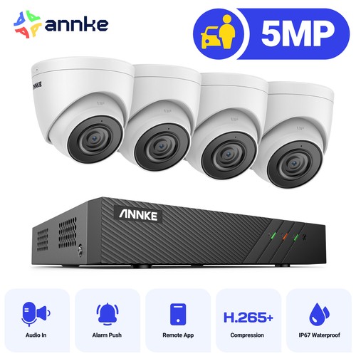 ANNKE 4PC HD 5MP Audio CCTV Security Camer