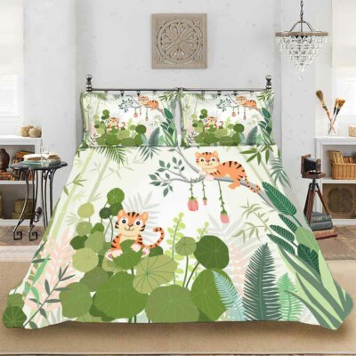 Tiger Bitter Tea 3D Printing Duvet Quilt Doona Covers Pillow Case Bedding Sets