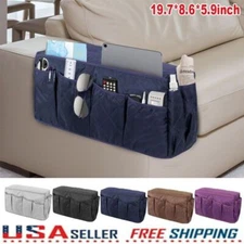 Sofa Chair Armrest Remote Control Storage Organizer Sundries Caddy Pocket Holder