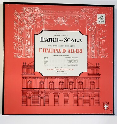 Rossini: L'Italiana in Algeri (La Scala/Giulini) VG+ 2xLP Box 1955; Angel 3529 B
