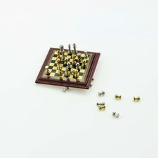 1x 1/12 Piezas Magnéticas de Tablero de Ajedrez Casa de Muñecas Modelo Miniatura Accesorios Decoración