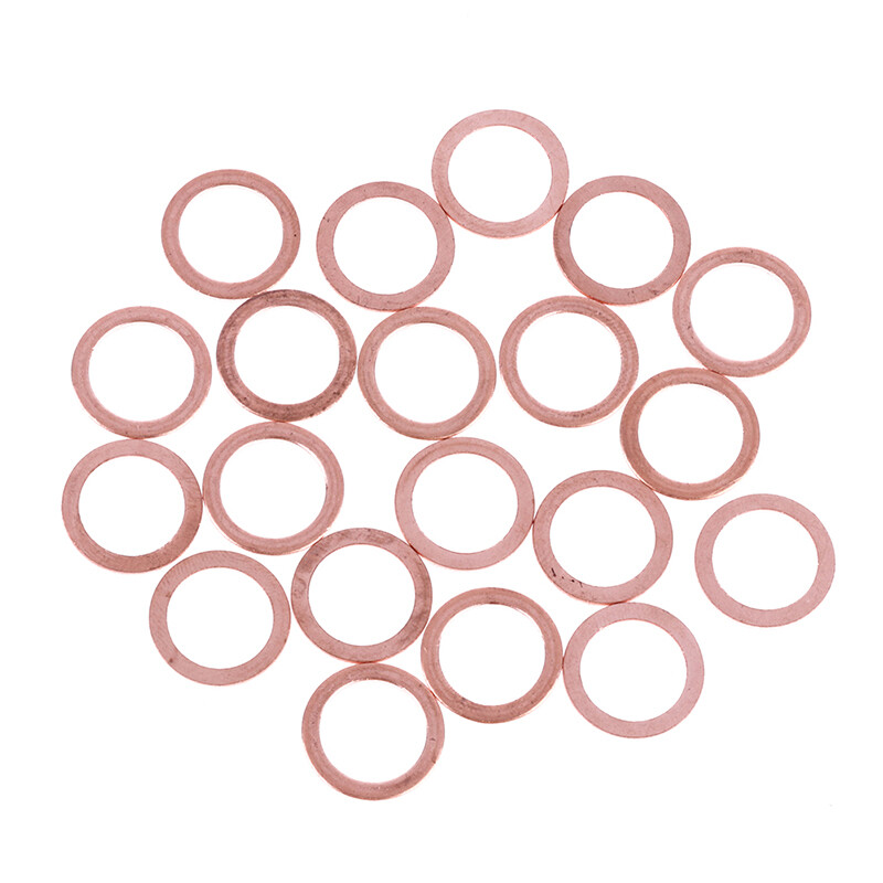 20pcs 10mm Brass Flat Washer Copper Crush Washers Gasket Seal Ring For Bls eBay
