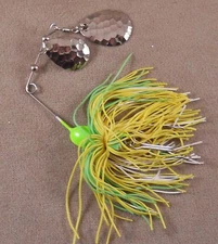 Bass Fishing Lure Spinnerbait DR Double Hook Double Spin (DHS-07) Living Rubber