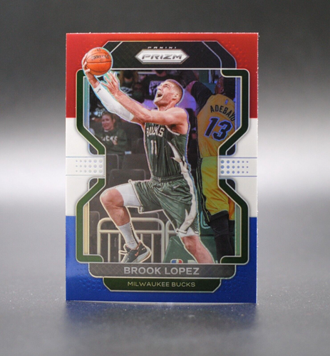 2021-22 Panini Prizm BROOK LOPEZ Red White Blue Prizm Card #134 ...